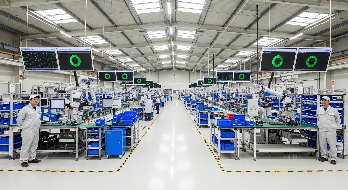 Image of a lab floor with workers to represent Manufacturing Growth Self-Assessment